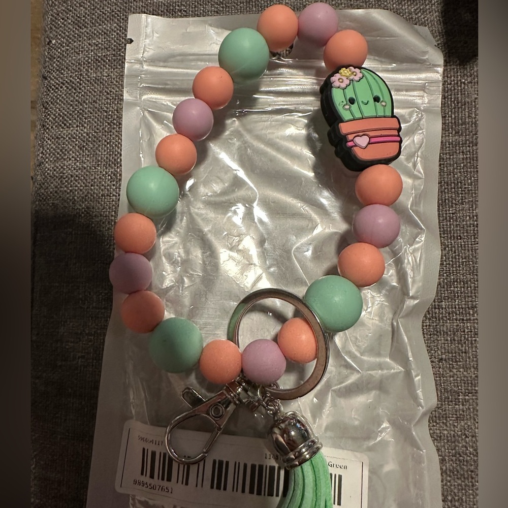 Cactus Wristlet Keychain NWT